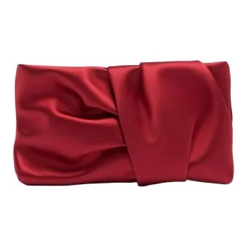 Jimmy Choo Viscose One Shoulder Clutch Women's Rubies Color