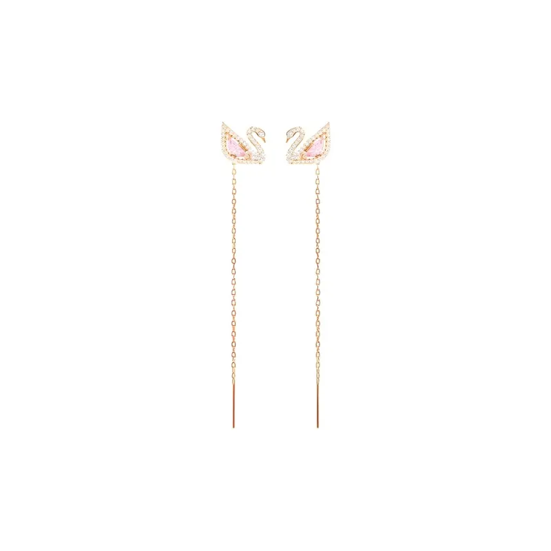 Swarovski Gold Plated Earrings Women's Rouge Pink-0
