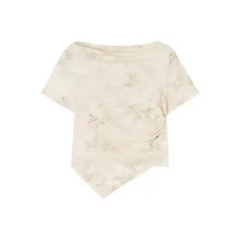 XIANGYING T Shirt Women's Camel