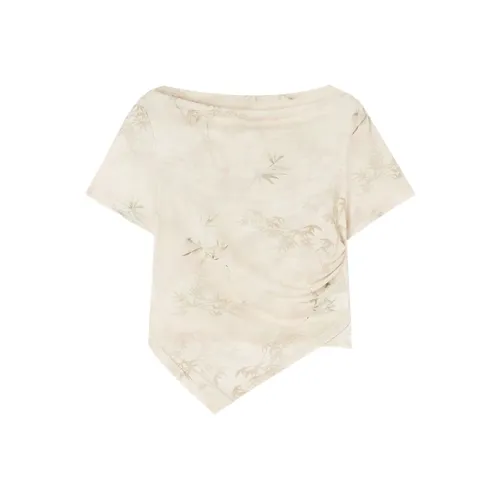 XIANGYING T Shirt Women's Camel