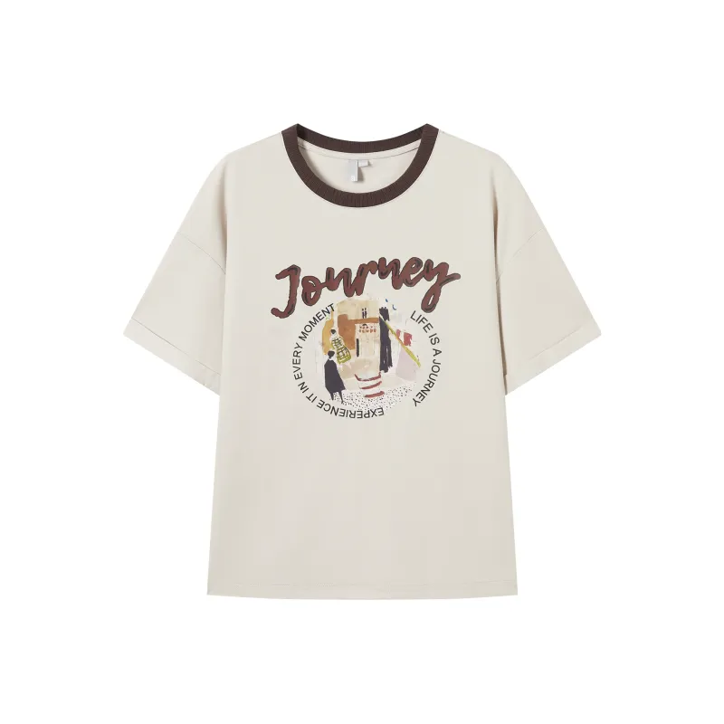 DIALOGUE Drop Shoulder Sleeve T Shirt Women's-0