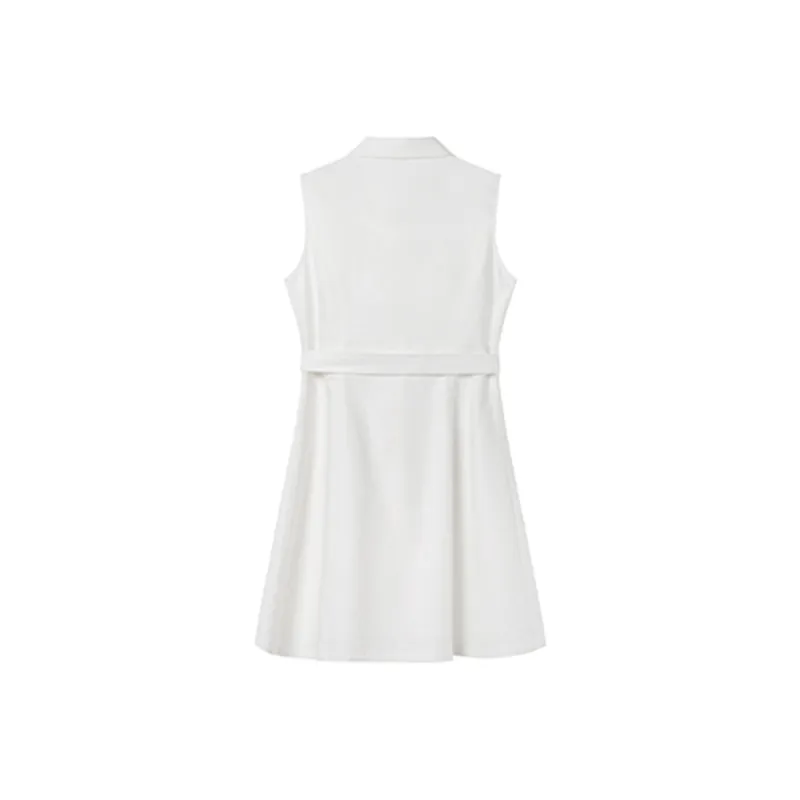 FLIM Sleeveless Dresses Women's White-1