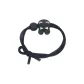 Coffee Minimalist Style Rabbit Hair Tie 1 Pack (Black)