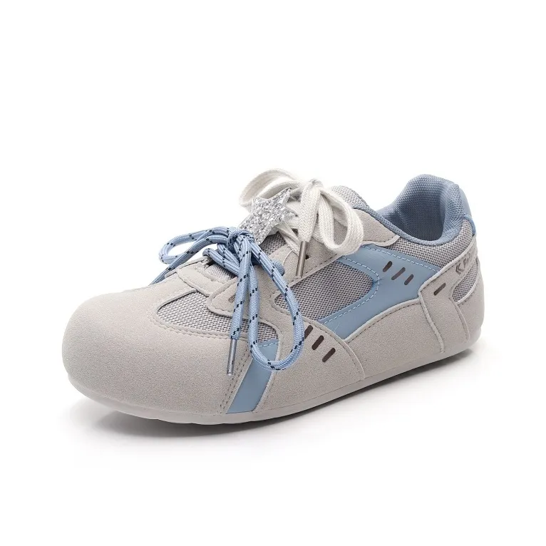 Feiyue Girly Heart Series Slip Resistant, Abrasion Resistant, Lightweight Low Top Casual Shoes Women's Gray Blue-0