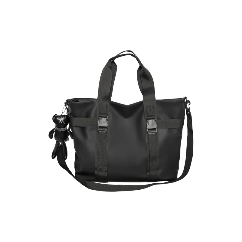 Yalu Nylon Shoulder Bag, Crossbody Bag, Handbag Unisex Black-13