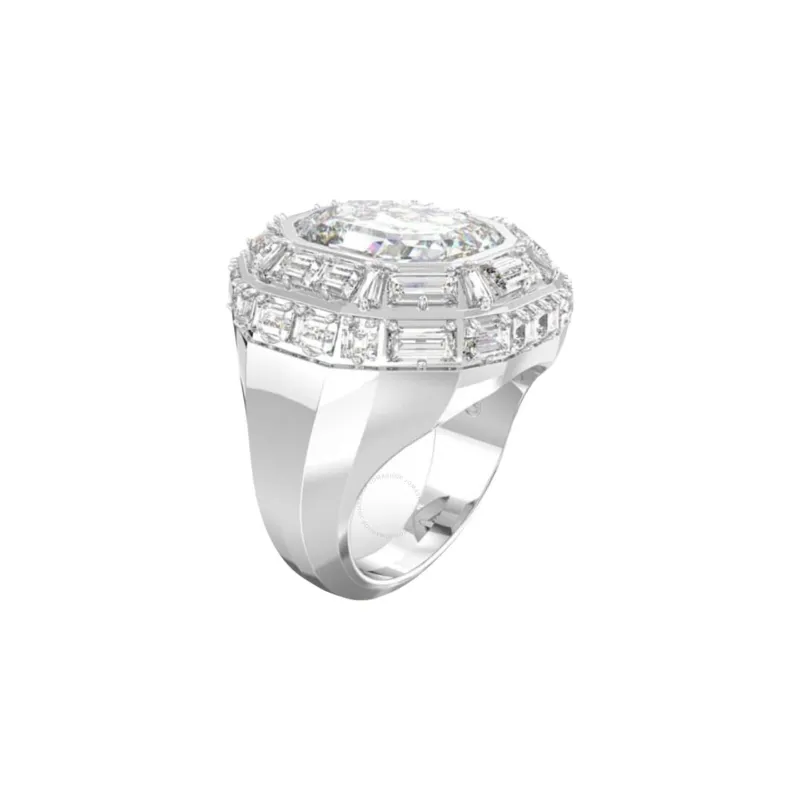 Swarovski Rhodium Plated Rings Unisex Silver-1