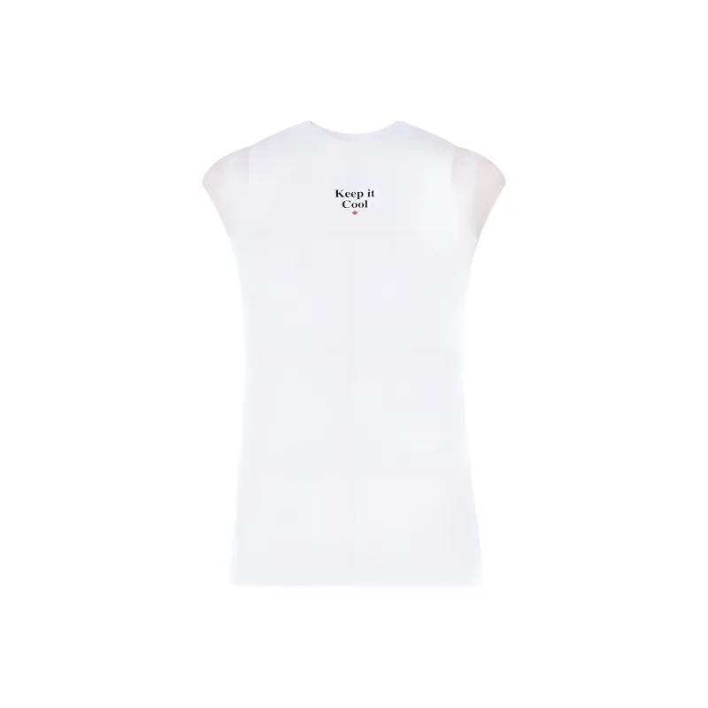 DSQUARED 2 Slogan Print Cap Sleeved T Shirt-0