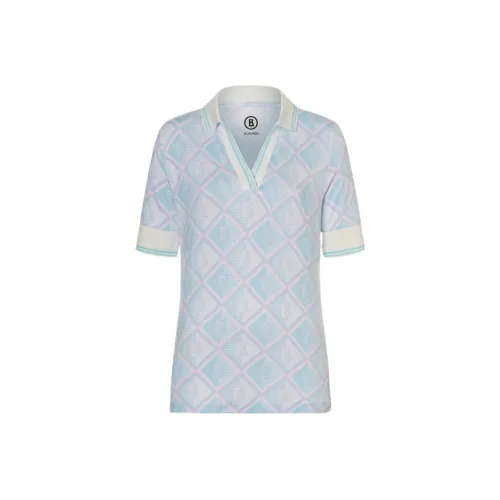 BOGNER ELONIE Polo Shirt Women's Light Blue Print