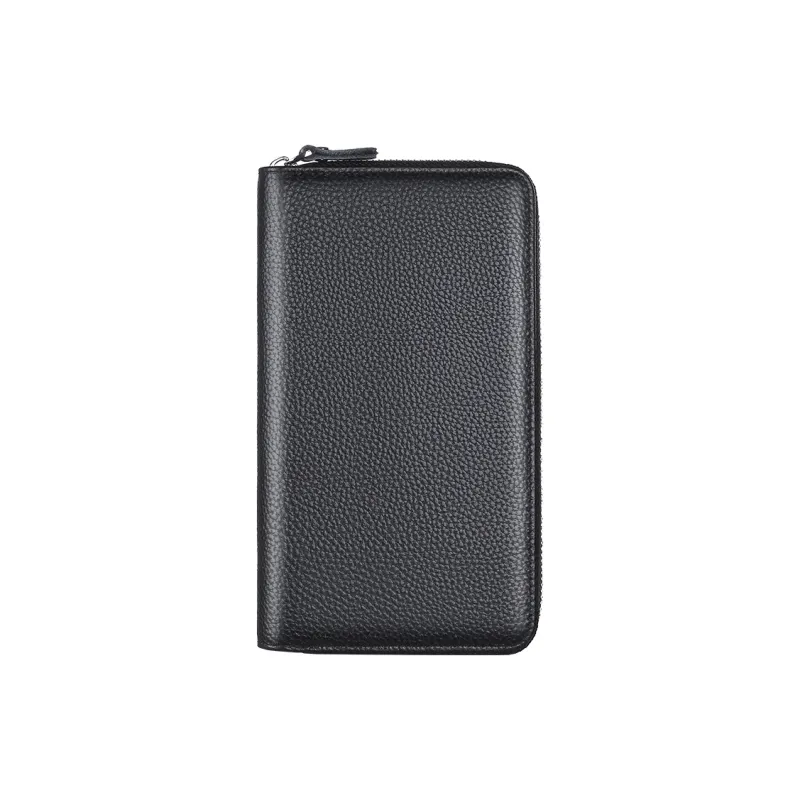 Gorora Top Grain Cow Leather Wallet Regular Men's Black-0