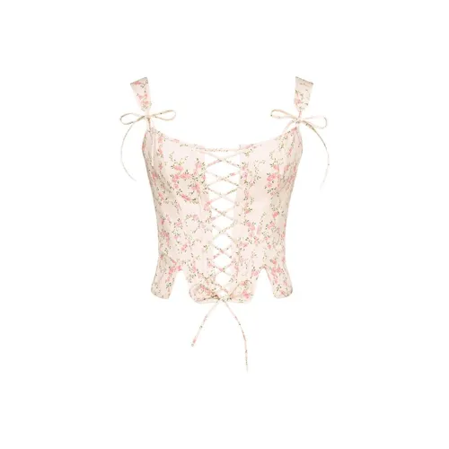 HOUSE OF CB 크림 여성 민소매