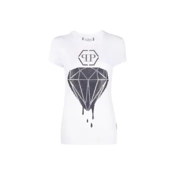 PHILIPP PLEIN Snakeskin print Cotton T shirt