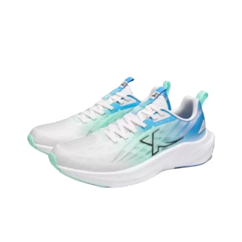 XTEP Slip Resistant And Breathable Low Top Casual Running Shoes Men's White Green Blue-1