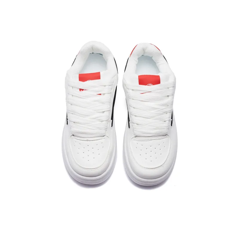 VKOI 1999 Slip Resistant, Abrasion Resistant, Lightweight Low Top Skateboard Shoes Women's White Black-4