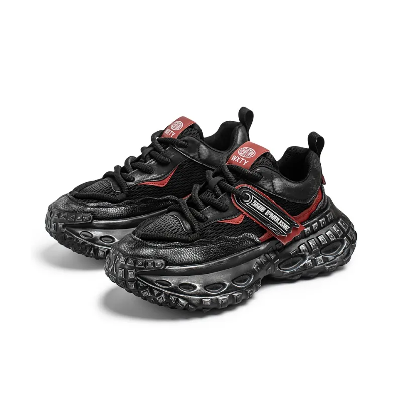 SUPEREDGE Slip Resistant And Abrasion Resistant Coverage Low Top Chunky Sneakers Men's-1