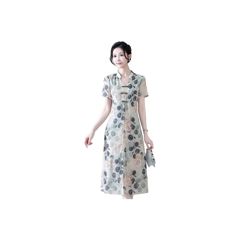 YIRANCHUN Short Sleeved Dress Women's-0