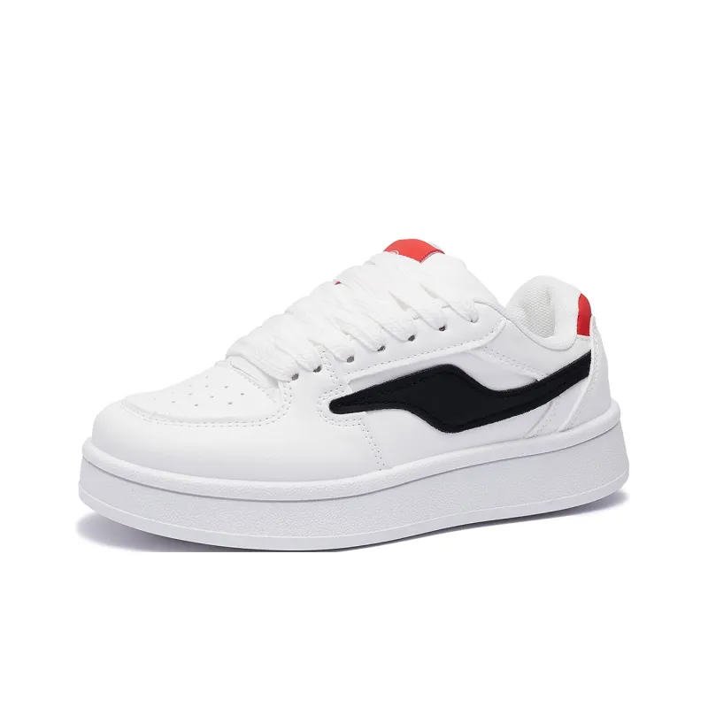 VKOI 1999 Slip Resistant, Abrasion Resistant, Lightweight Low Top Skateboard Shoes Women's White Black-2