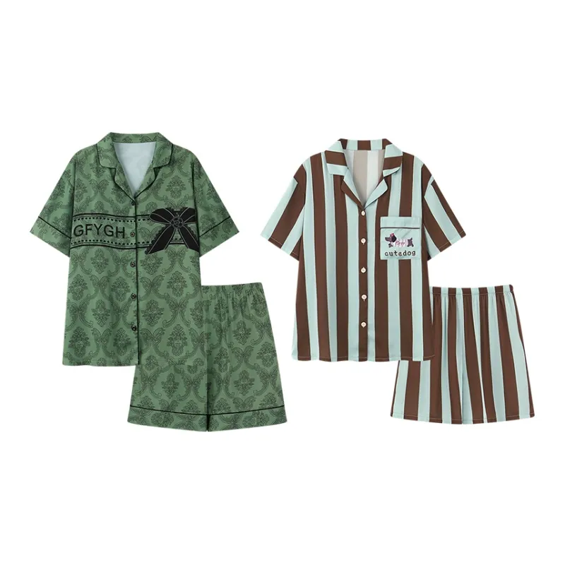 Cotton Gene Pajama Set Women's Combo Set-47
