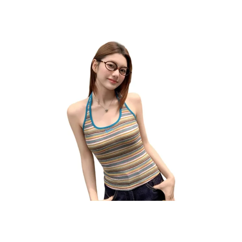 GOSO Tank Tops Women's Multicolor Stripes-3