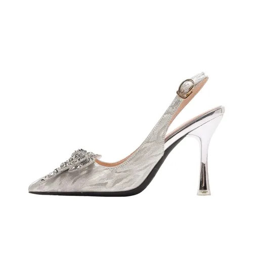 Zomila Slim Heel High Heels Women's Silver