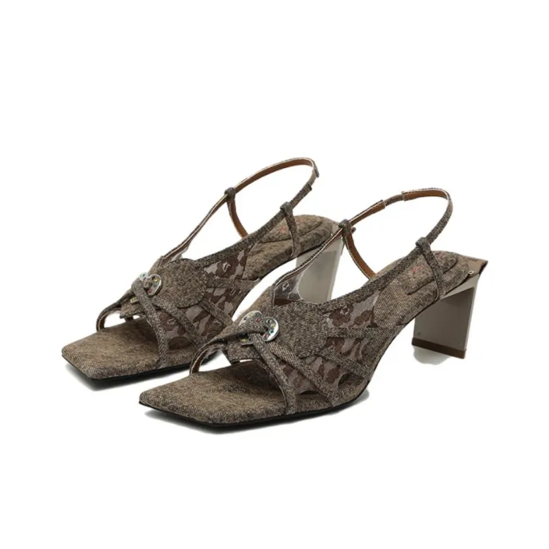 DAPHNE LAB Candy Series One Strap Sandals 6cm Women's-5