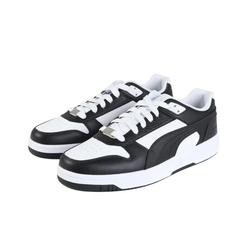 PUMA Rebound Joy Anti Slip Wear Resistant Low Top Skateboard Shoes Unisex Black White-1