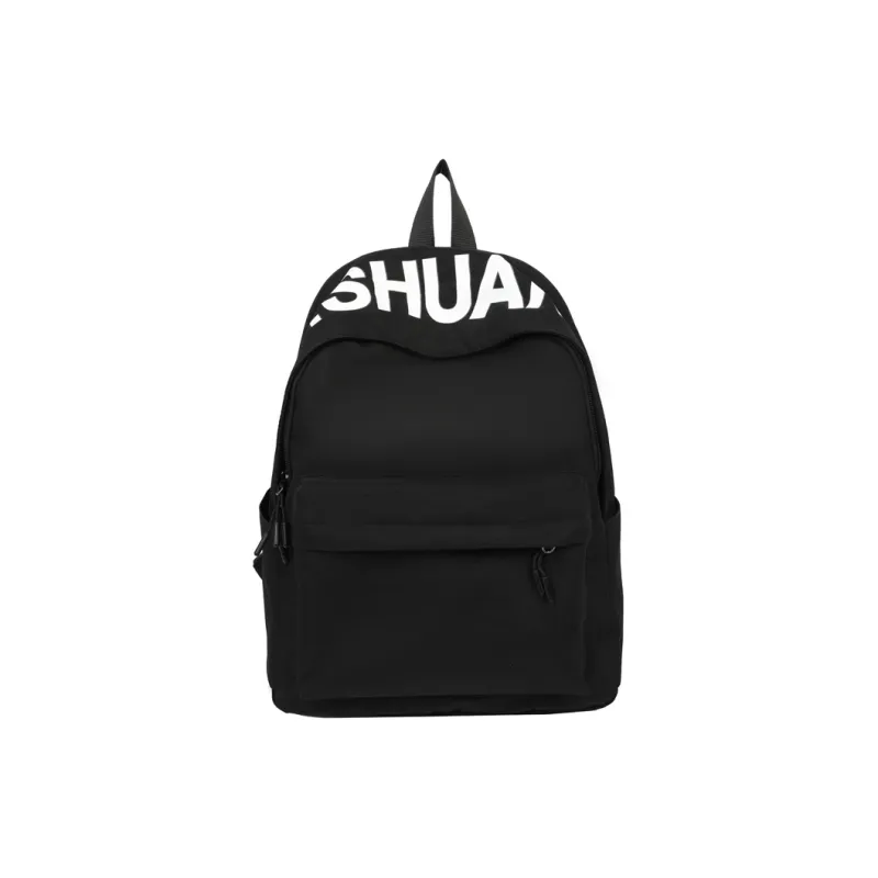 WICKBUEN Fabric Backpack Regular Unisex White/Black/Orange/Green-6