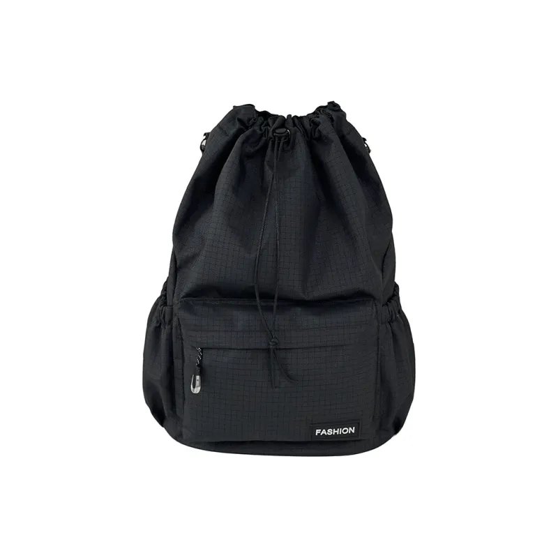 Yalu Nylon Backpack Regular Unisex Black/Pink/Yellow/Gray/Khaki/Sky Blue-0