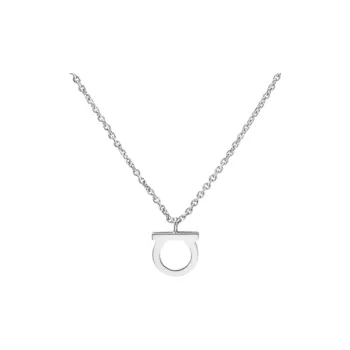 FERRAGAMO Brass, Silver Necklaces Unisex Silver