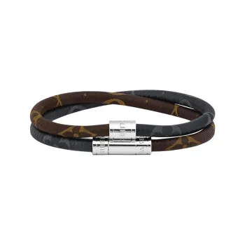 LOUIS VUITTON Keep It Double Leather Bracelet