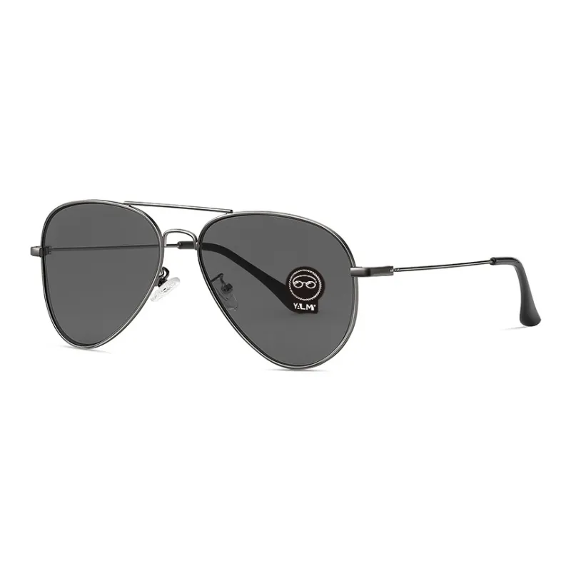 YALMY Metal Oval Sunglasses Men's-3