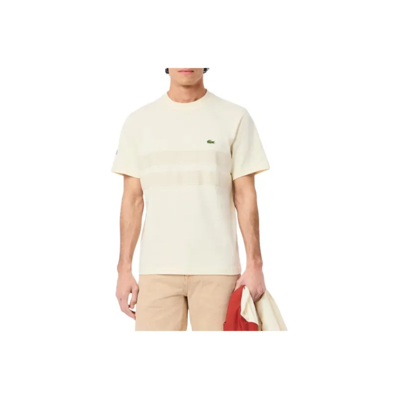 LACOSTE T Shirts Men Beige-1