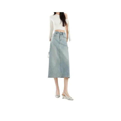 FOREVER 21 Denim Long Skirt Women's