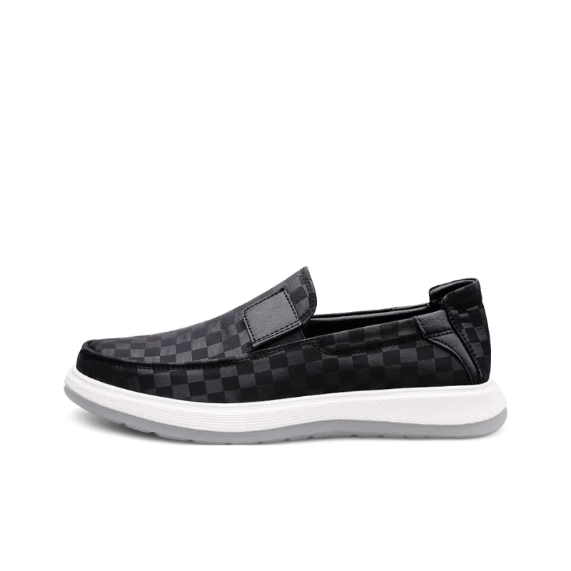 King Jinmai Men's Casual Shoes Men Low Top Black/Gray-0