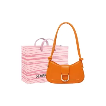SEVENMOONS PU Crossbody Bag, Shoulder Bag Women's Orange/White/Black/Khaki/Brown