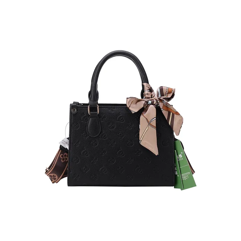 Yalu PU Crossbody One Shoulder Handbag Women's White/Black-4