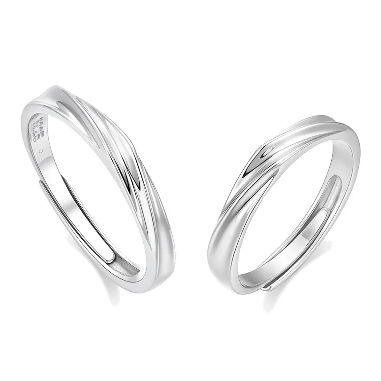Wylyp S925 Silver Rings Unisex Silver white Gift Box-1