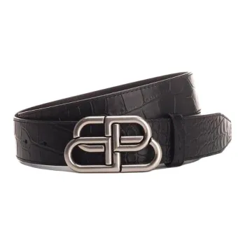 Balenciaga Bb Embossed Crocodile Belt