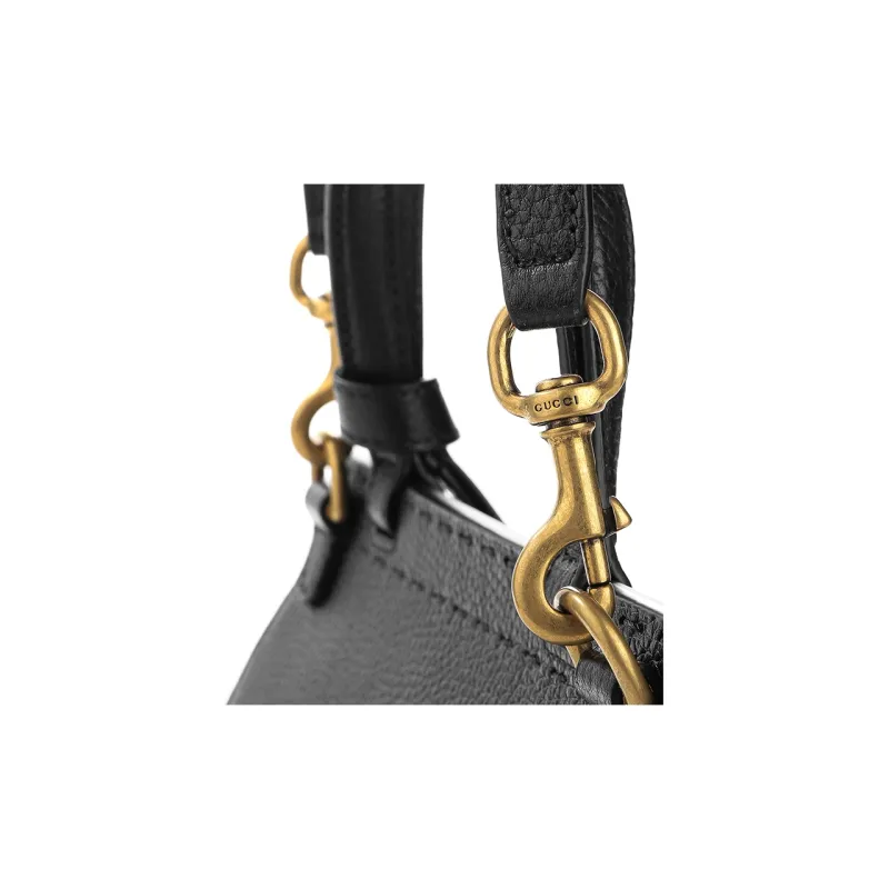 GUCCI Calfskin One Shoulder Handbag Women's Black-6