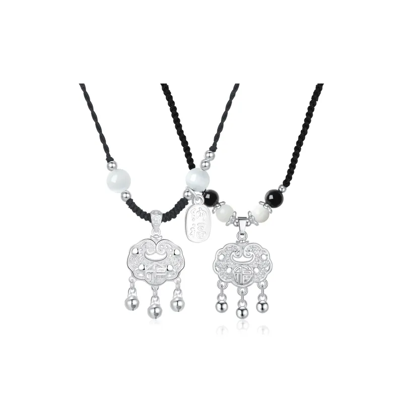 GUDS GAVE Glass Cat Eye Jade Necklaces Unisex-4
