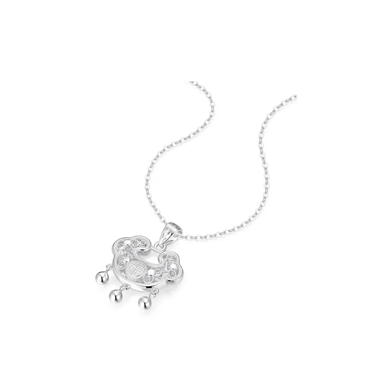 Wylyp 999 Fine Silver Necklaces Unisex Silver White Box-1