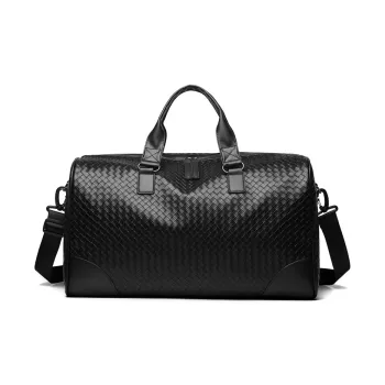 H YXIANG PU Travel Bag Unisex Black