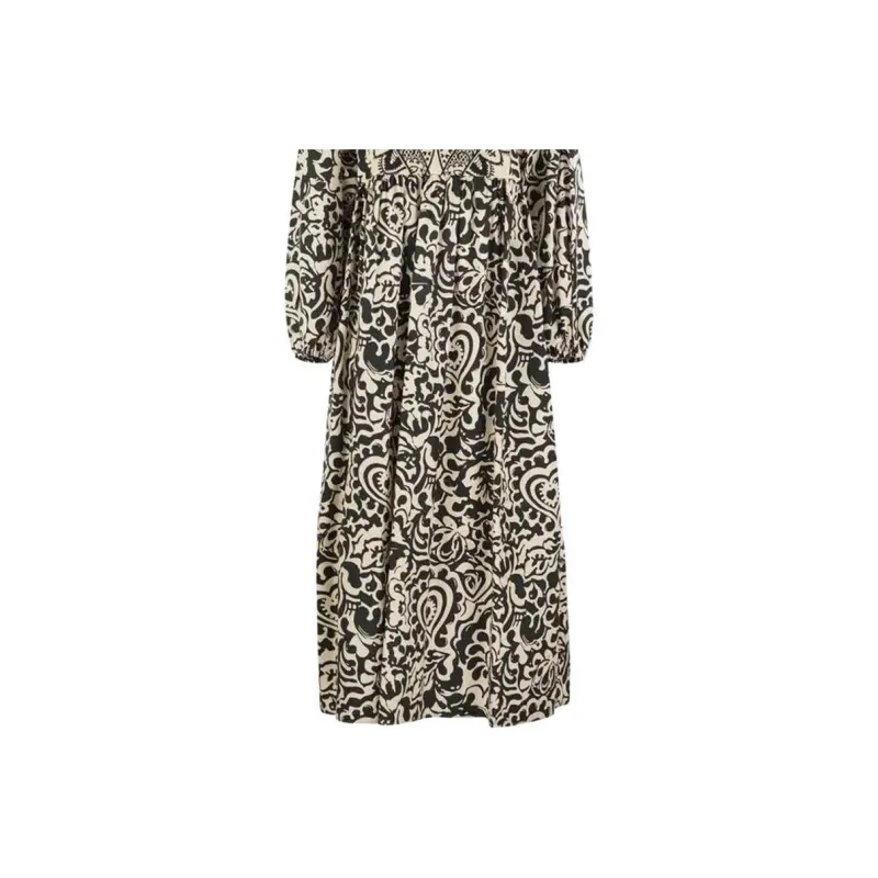 MaxMara Long Sleeved Dress Women's Beige-1