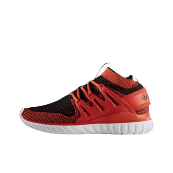 Adidas Originals Tubular Cushioning, Wear Resistant Mid Top Casual Running Shoes Men's Red Black