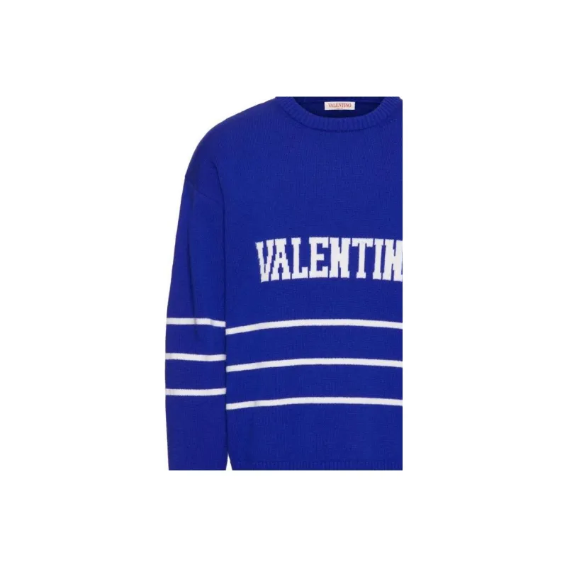 Valentino Cashmere Sweaters Men Blue-4