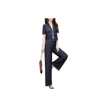 YIRANCHUN Casual Suits Women's Denim Blue