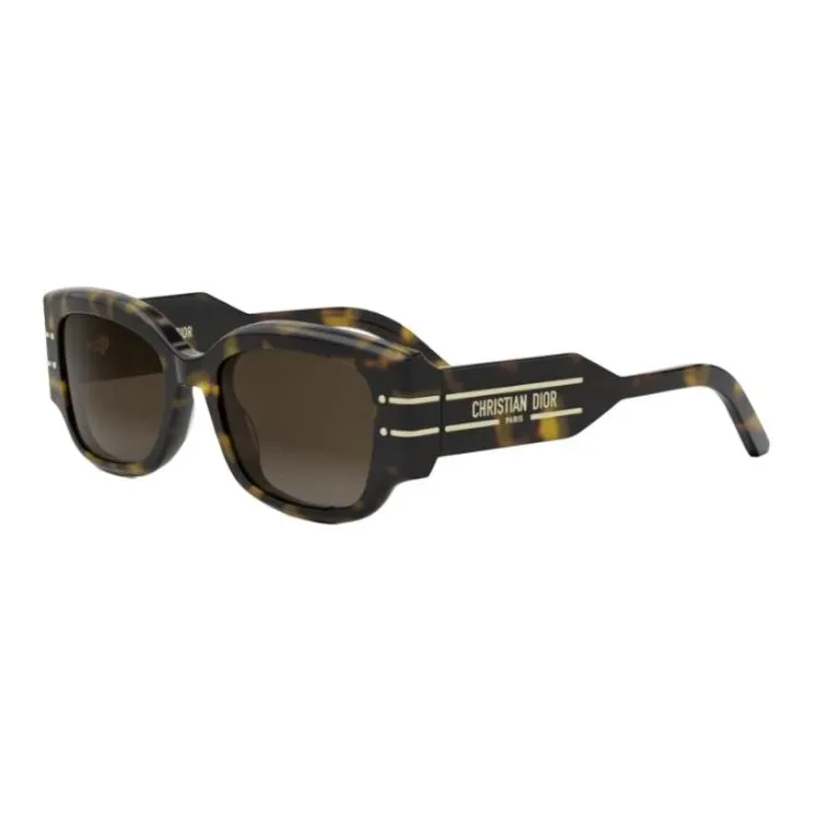 DIOR Rectangular Sunglasses Unisex Brown-0