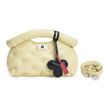 Karkki Top Grain Lambskin Cloud Dumpling Bag Shoulder Bag, Crossbody Bag, Handbag Women's Vanilla Yellow