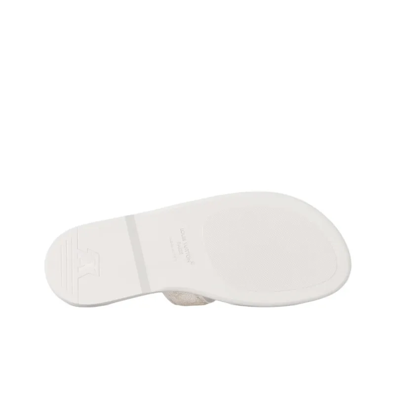 LOUIS VUITTON Oasis Slide Slippers Men's White-4