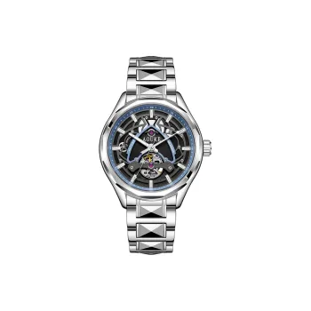AOUKE Boundary Breaker Collection Mechanical Movement Stainless Steel Watchband Watch Men's Watches Cut Out Dial