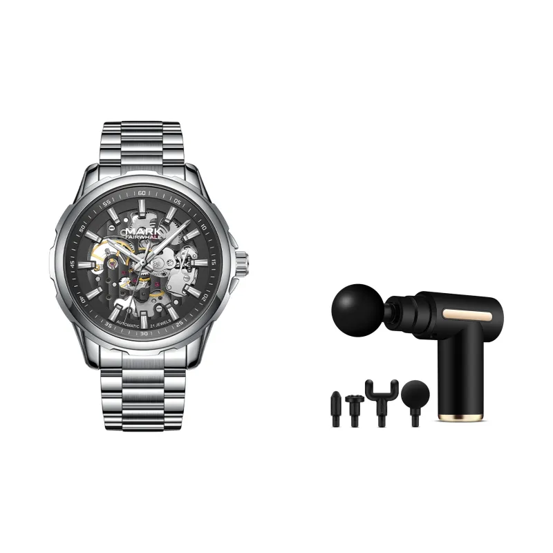 FAIRWHALE Automatic Mechanical Movement Watch Unisex Black Dial-11